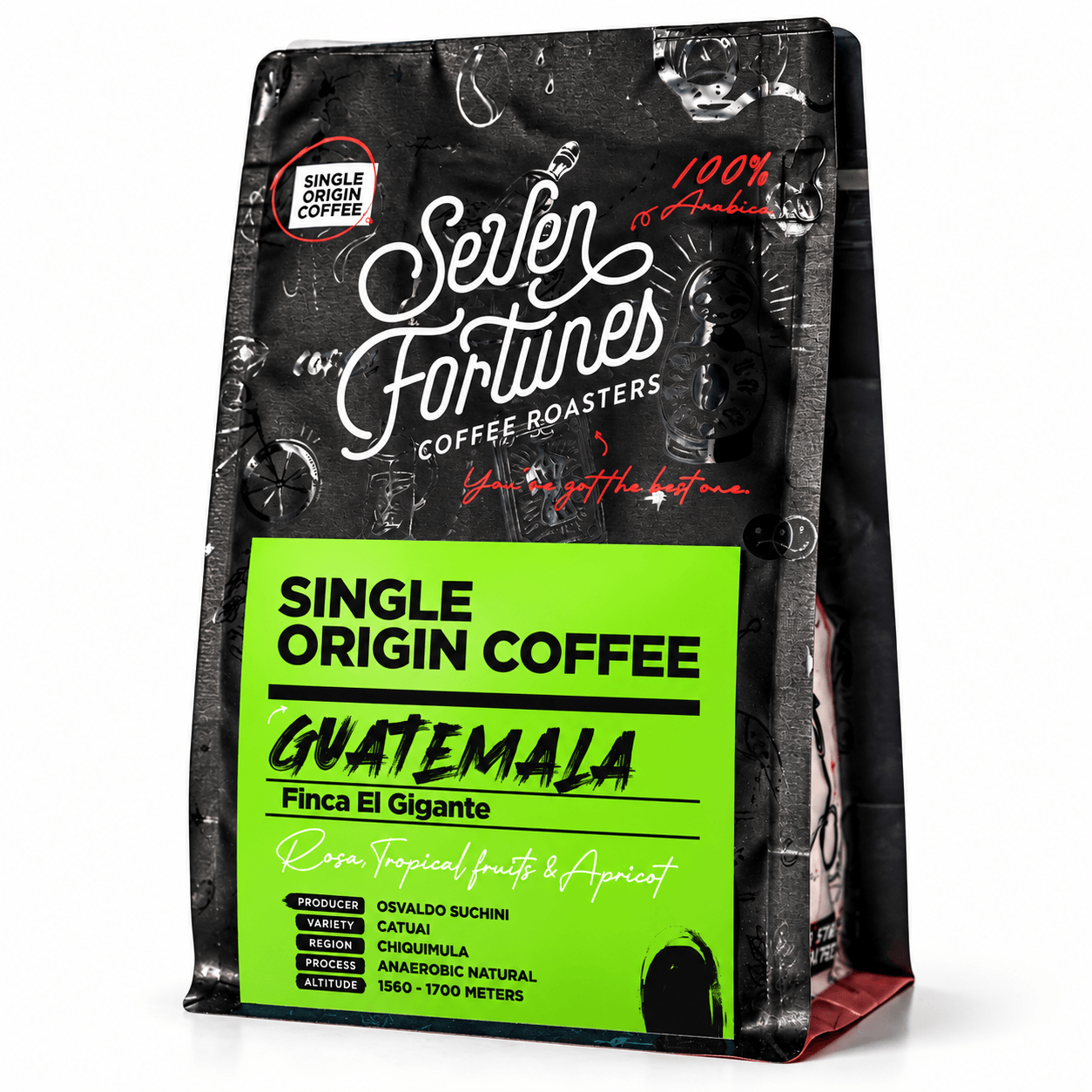 Seven Fortunes Guatemala Finca El Gigante Anaerobic Single Origin Specialty Coffee Beans 500g